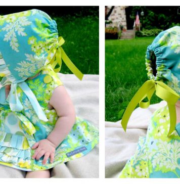 Ruffle Bonnet Free Sewing Pattern