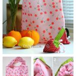 Strawberry Reusable Grocery Bag Free Sewing Pattern