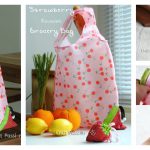 Strawberry Reusable Grocery Bag Free Sewing Pattern