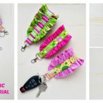 Easy Ruffled Fabric Key Fob Wristlet Free Sewing Pattern