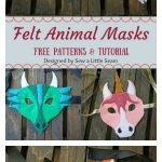 Felt Animal Masks Free Sewing Pattern