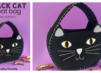 Halloween Cat Treat Bag Free Sewing Pattern
