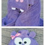 Hippo Hooded Towel Free Sewing Pattern