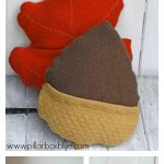 Upcycled Sweater Acorn and Oak Leaf Pillow Free Sewing Pattern