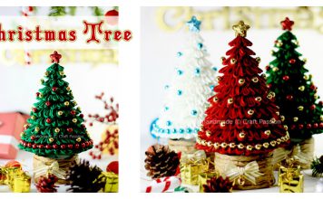 Kanzashi Christmas Tree Free Sewing Pattern