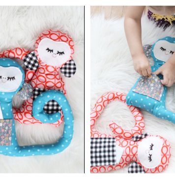 Secret Notes Stuffed Monkey Free Sewing Pattern