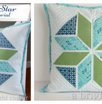 Winter Star Pillow Free Sewing Pattern