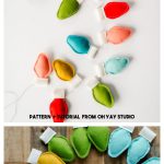 Felt Christmas Bulb Garland Free Sewing Pattern