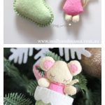 Felt Christmas Mouse Free Sewing Pattern