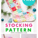 Patchwork Quilt Christmas Stocking Free Sewing Pattern