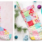 Patchwork Quilt Christmas Stocking Free Sewing Pattern