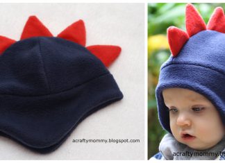 Dino Hat Free Sewing Pattern