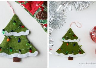 Felt Christmas Tree Ornament Free Sewing Pattern