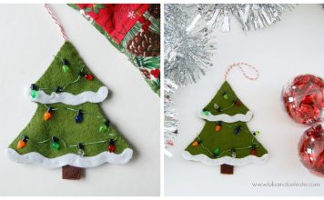 Felt Christmas Tree Ornament Free Sewing Pattern