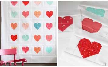 Simple Heart Quilt Free Sewing Pattern