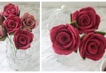 Felt Rose Stems Free Sewing Pattern