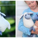Plush Sheep Cuddly Toy Free Sewing Pattern