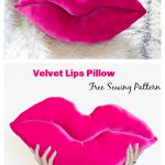 Velvet Lips Pillow Free Sewing Pattern