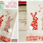 Sweet Floral Bunny Dishtowel Free Sewing Pattern