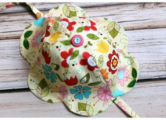 Tulip Petal Sun Hat Free Sewing Pattern