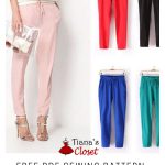 Rosalie Elastic Waist Cropped Pants Free Sewing Pattern