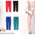 Rosalie Elastic Waist Cropped Pants Free Sewing Pattern