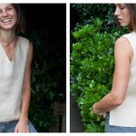 Reversible V-Neck Linen Tank Top Free Sewing Pattern