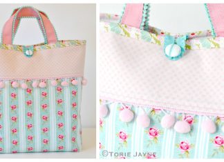 Pom Pom Tote Bag Free Sewing Pattern