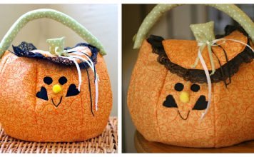 Pumpkin Trick or Treat Bag Free Sewing Pattern