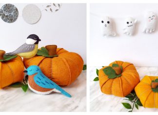 Felt Pumpkins Free Sewing Pattern