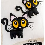 Halloween Black Cat Softie Free Sewing Pattern