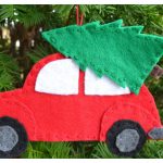 Red Car Christmas Tree Ornament Free Sewing Pattern