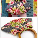 Round Handle Pleated Handbag Free Sewing Pattern