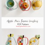 Apple Pear Lemon Coasters Sewing Pattern