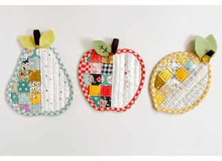 Apple Pear Lemon Coasters Sewing Pattern