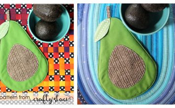 Avocado Hot Pad Free Sewing Pattern