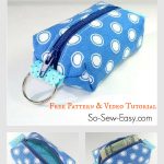 Mini Zipper Pouch Keyring Free Sewing Pattern and Video Tutorial