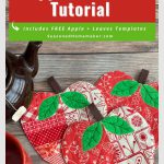 Quilted Apple Coasters Free Sewing Pattern