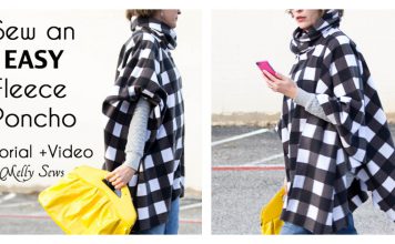 Fleece Poncho Free Sewing Pattern