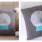 Snow Globe Christmas Pillow Free Sewing Pattern