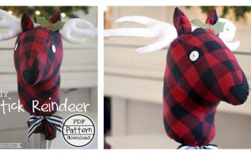 Stick Reindeer Free Sewing Pattern