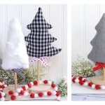 Tabletop Fabric Christmas Trees Free Sewing Pattern