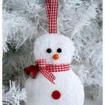 Washcloth Snowman Free Sewing Pattern