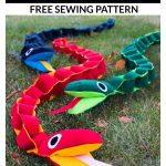 Felt Chain Snake Plush Free Sewing Pattern