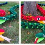 Felt Chain Snake Plush Free Sewing Pattern