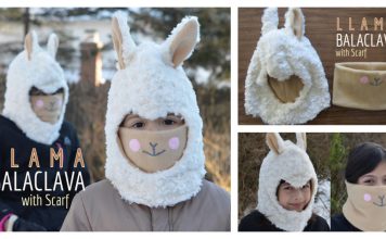 Llama Balaclava With Scarf Free Sewing Pattern