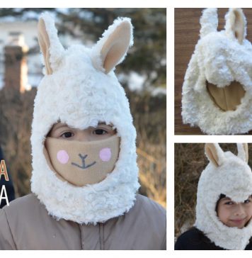 Llama Balaclava With Scarf Free Sewing Pattern