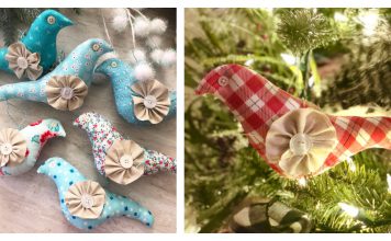 Bird Ornaments Free Sewing Pattern