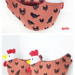 Hen-shaped Easter Egg Basket Free Sewing Pattern