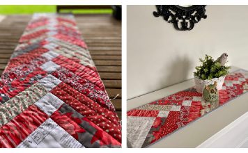 Red Braid Table Runner Free Sewing Pattern